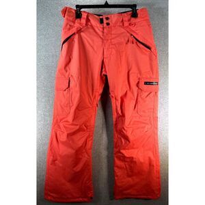 Ride Snowboard Pants Women Medium Orange Waterproof Cargo Pockets Outdoor Winter